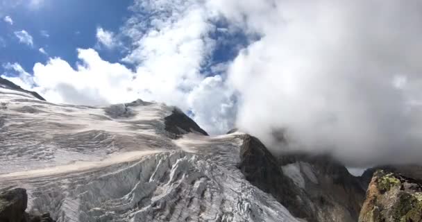 Időjárási Videó Steingletscher Gleccser Fölött Svájci Alpok Sustenpass Régiójában Bekövetkezett — Stock videók