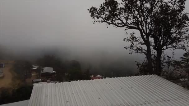 Вид Воздуха Сан Хосе Дель Пасифико Сьерра Хуарес Оахака Облака — стоковое видео