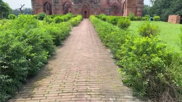 Fotografía Cinematográfica Mezquita Tantipara Gaur Distrito Malda Bengala Occidental Mezquita — Vídeo de stock