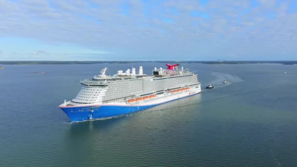Crucero Carnival Celebration Archipiélago Finlandés Durante Las Pruebas Marítimas Asistido — Vídeos de Stock