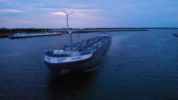 Minerva Cruise Ship Anchored Willemstad Λιμάνι Στην Καραϊβική Θάλασσα Κουράο — Αρχείο Βίντεο