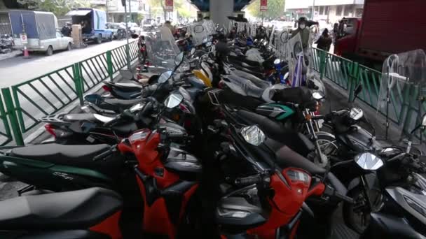 Motorbikes Windshield Tehran Iran — Stock Video