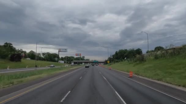 Американском Шоссе Чикаго Ожидается Облачная Погода — стоковое видео