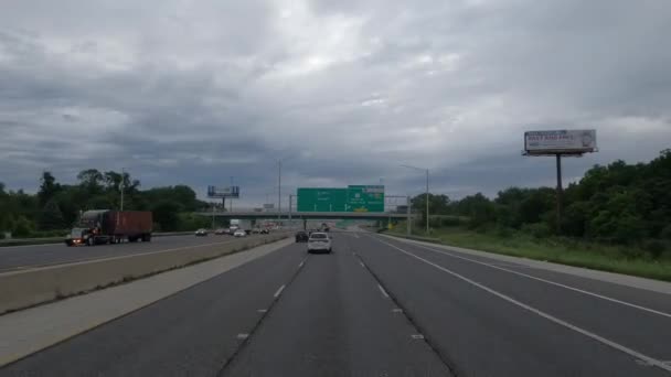 Camionero Pov Camino Ciudad Chicago — Vídeo de stock