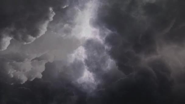 Vedere Furtună Nori Întunecați Care Îndepărtează — Videoclip de stoc