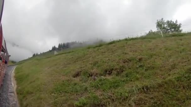 Vista Destino Turístico Popular Brienz Rothorn Cog Train Alpes Suíços — Vídeo de Stock