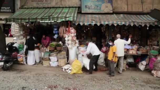 Personas Mercado Local Bangalore India — Vídeos de Stock