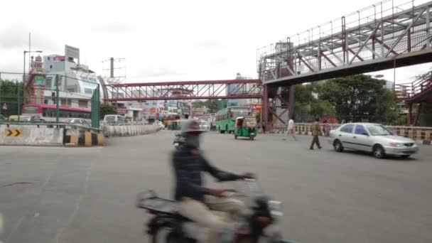 印度班加罗尔的街道和交通 — 图库视频影像