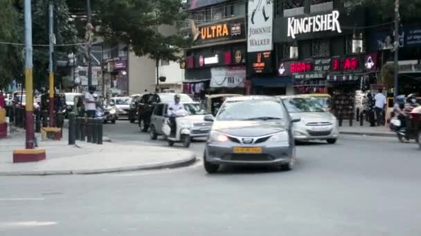 印度班加罗尔的街道和交通 — 图库视频影像