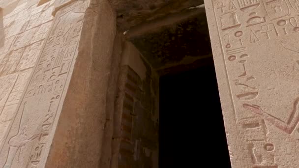 Handhållen Skott Entré Bårhuset Tempel Hatshepsut — Stockvideo