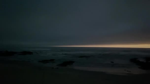 Awan Senja Yang Luar Biasa Pemandangan Laut Atlantik — Stok Video