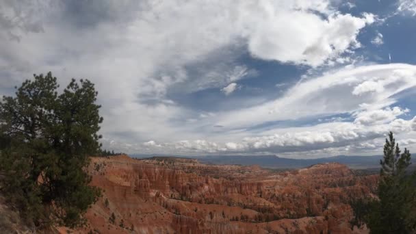 Bryce Canyon Timelapse Increíble Vista Con Capuchas Formación Naturaleza Durante — Vídeo de stock