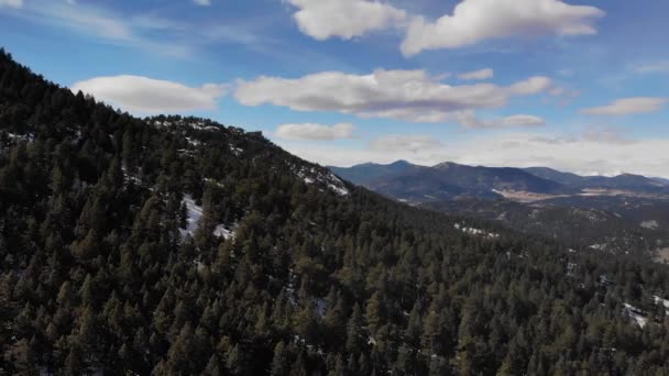 Vídeo Floresta Cinemática Montanhas Rochosas Colorado Aerial Drone Tiro Horizontal — Vídeo de Stock