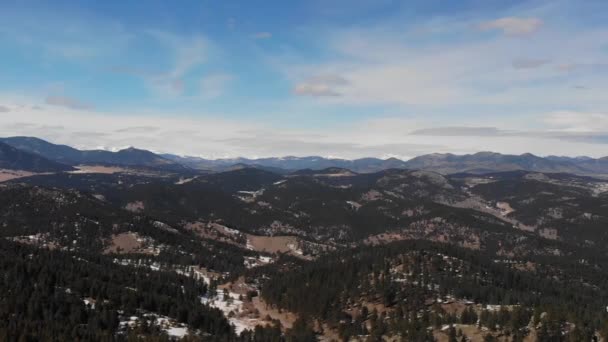 Mountain Range Video Góry Skaliste Kolorado Uspokajające Drone Video Horizontal — Wideo stockowe