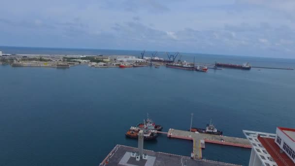 Vista Aérea Com Drone Farol Venustiano Carranza Veracruz México — Vídeo de Stock