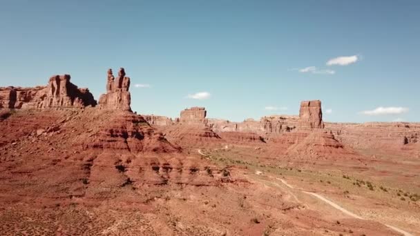 Den Mycket Ojämna Och Unika Landskapet Dalen Gudarna Utah Med — Stockvideo