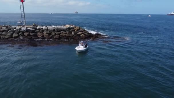 Long Beach Speedboat Ski Races Lbc Marina Catalina Island Long — Vídeo de Stock