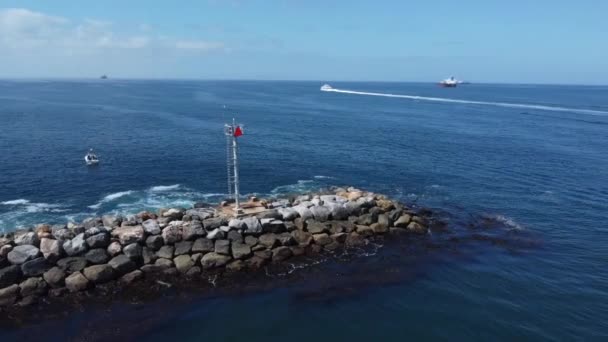 Long Beach California Speedboat Corridas Marina Lbc Ilha Catalina — Vídeo de Stock