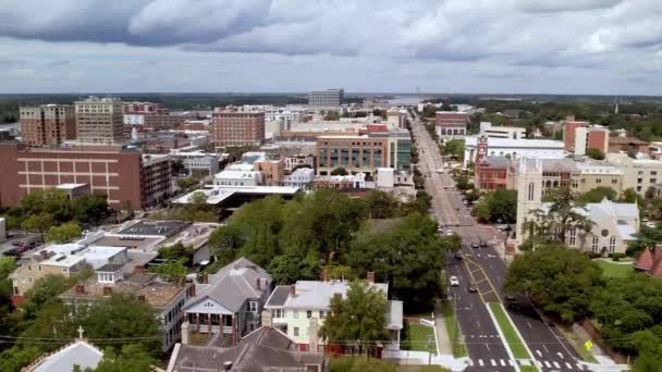 Antenne Downtown Wilmington North Carolina — Stockvideo