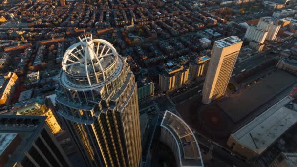 Boston Şehir Merkezinin Back Bay Deki Güzel Zaman Çizelgesi — Stok video