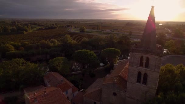 Aérien Petit Village Bziers Dans Sud France — Video
