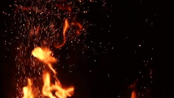 Частинки Вогню Повільному Русі — стокове відео