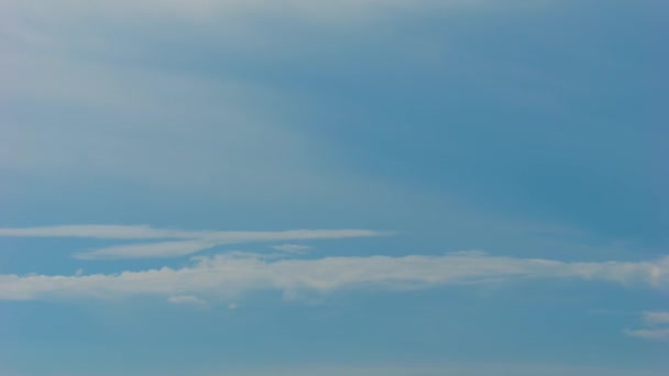 Nuages Blancs Sur Ciel Bleu Avec Rayons Soleil Vue Aérienne — Video