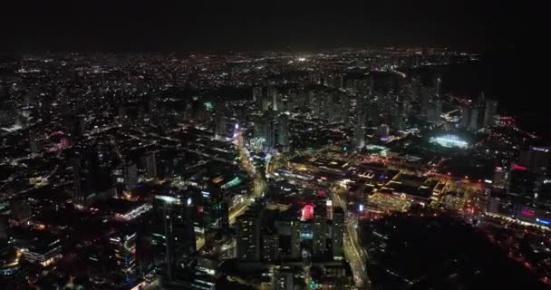Panama City Aerial V60 Filmische Drohnenüberführung Metropolregion Die Den Straßenverkehr — Stockvideo