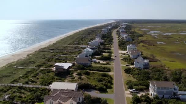 Caswell Beach Carolina Norte Aérea — Vídeo de stock