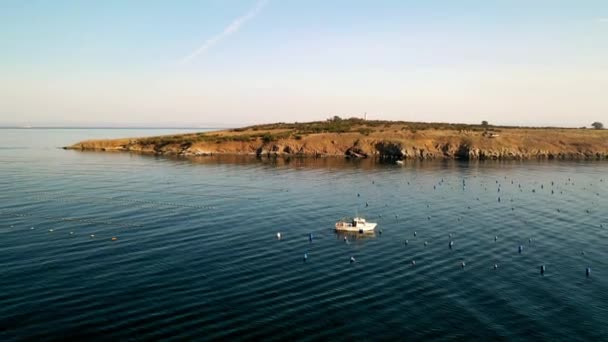 Island Ivan Sozopol Black Sea Coast Lighthouse Bulgaria — Stock Video