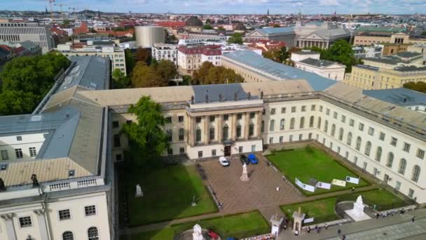 Prussian University Arts Perfect Aerial View Flight Panorama Orbit Drone — Stock Video