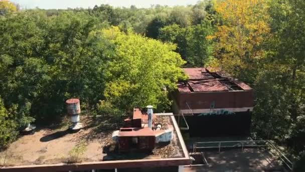 Lever Pour Montrer Les Bois Environnants Autour Une Ancienne Installation — Video