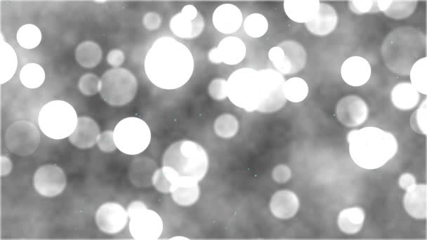 Abstrakter Schwarz Weißer Verschwommener Hintergrund Mit Lichtteilchen Über Den Bildschirm — Stockvideo