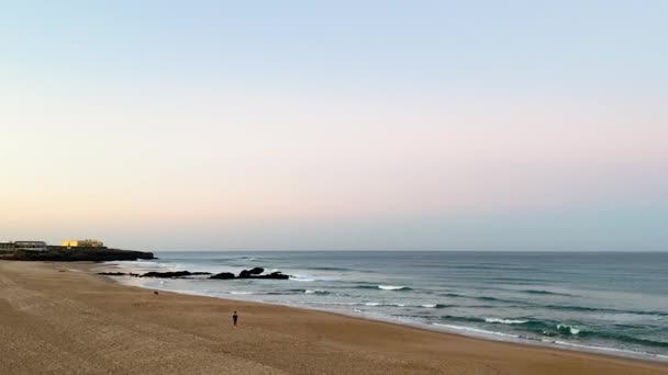 Portekiz Sintra Cascais Doğal Parkı Ndaki Ünlü Guincho Plajı — Stok video