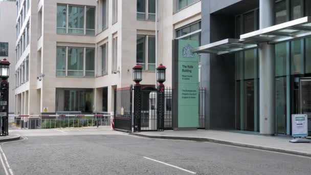 London England Juli 2022 Udvendig Etablering Skud Rolls Building – Stock-video