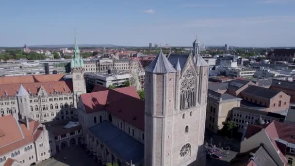 Braunschweig Allemagne Europe Orbite Drone Autour Église Braunschweig Brunswick — Video