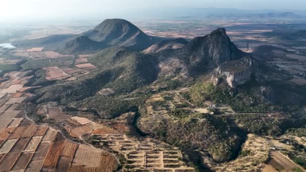 Sommets Montagneux Morelos Mexique Vol Par Drone Aérien — Video