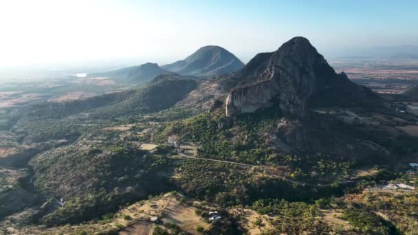 Montagnes Mésoaméricaines Dans Belle Morelos Mexique Établissement Aérien — Video