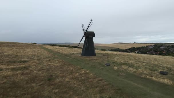 Moulin Vent Style Hollandais Beacon Mill Dans Sud Royaume Uni — Video