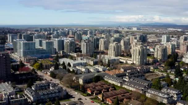 Вид Повітря Ландшафт Міста Річмонд Денний Час Ванкувері Канада — стокове відео