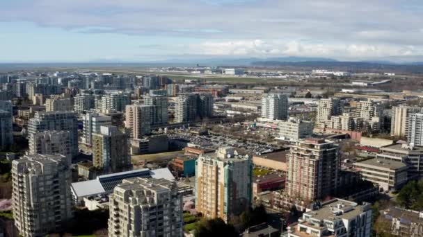 Edificios Residenciales Apartamentos Richmond City Durante Día Metro Vancouver Canadá — Vídeo de stock