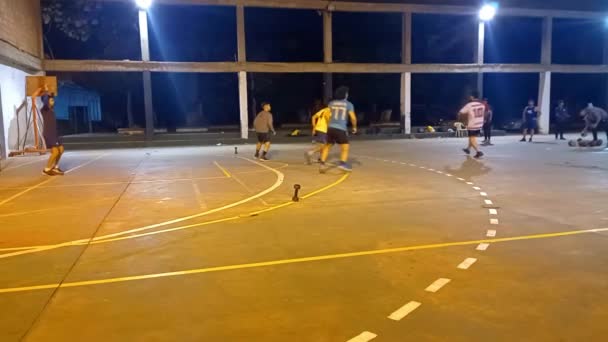 Youth Playing Some Handball Paraguay — Stock Video