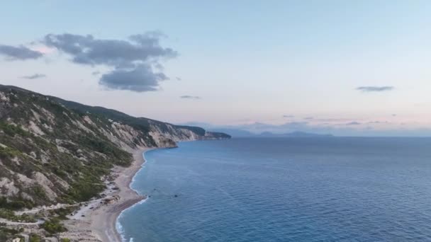 Потрясающий Вид Один Пляжей Лефкады — стоковое видео