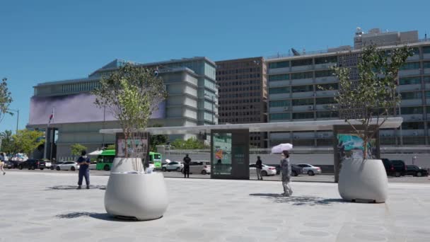 Ristrutturato Gwanghwamun Plaza Museo Nazionale Storia Coreana Contemporanea Vista Edificio — Video Stock