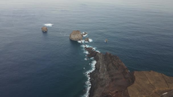 Zdjęcie Lotnicze Nad Roque Salmor Wyspie Hierro Wyspy Kanaryjskie — Wideo stockowe