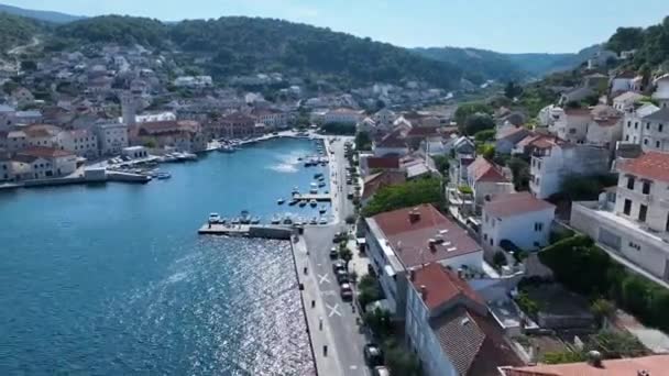 City Supetar Brac Sziget Horvátország — Stock videók
