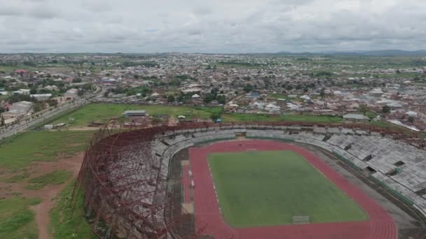 Aérial New Jos Stadium Football Jos Plateau Nigeria Tir Inverse — Video