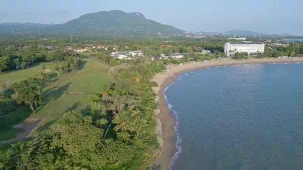 Letecký Snímek Playa Dorada Puerto Plata Dominikánská Republika Pohled Dorada — Stock video