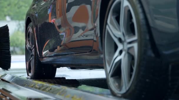 Veículo Lavagem Carro Secador Limpeza Remoção Gotas Água Painéis Carroçaria — Vídeo de Stock