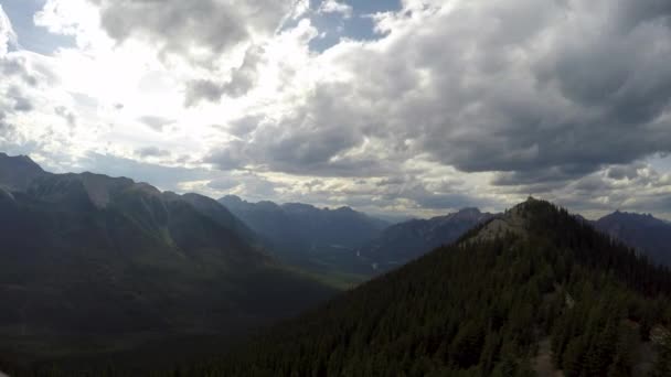 Sulfer Mountain Valley Zeitraffer Der Wolken Banff National Park Alberta — Stockvideo